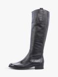 Gabor Brook Slim Fit Leather Low Block Heeled Knee High Boots