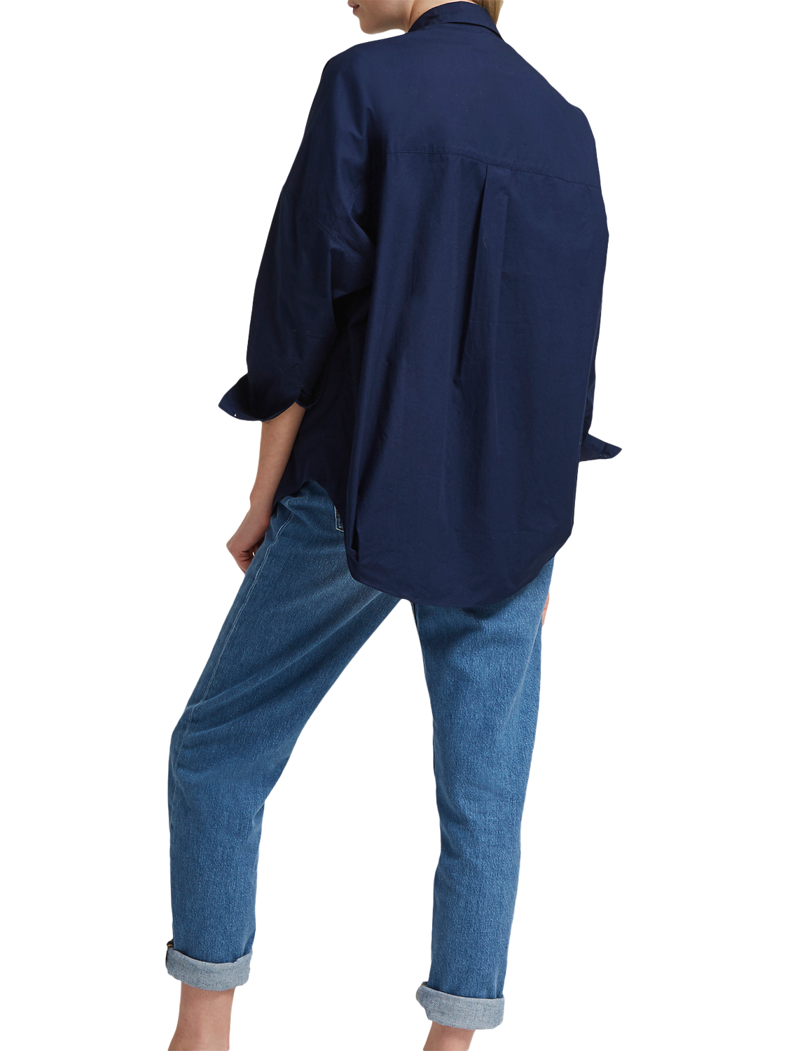 Product image 2 of 5, which shows French Connection Rhodes Poplin Shirt, Indigo, S