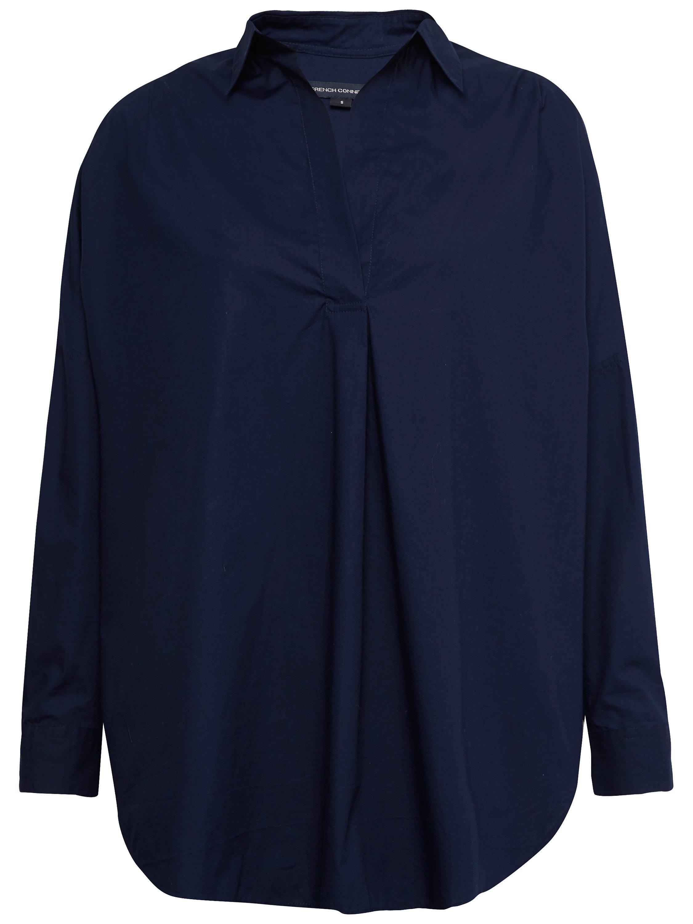 Product image 3 of 5, which shows French Connection Rhodes Poplin Shirt, Indigo, S