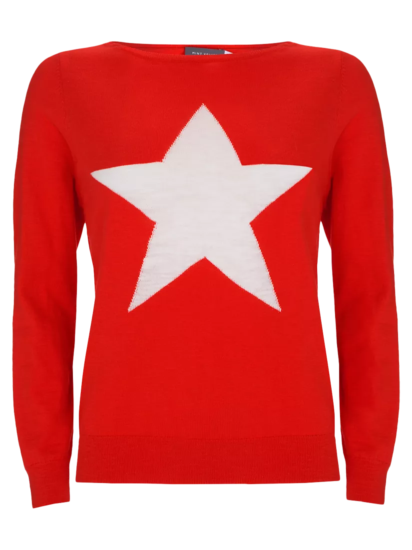 Mint Velvet Star Front Jumper