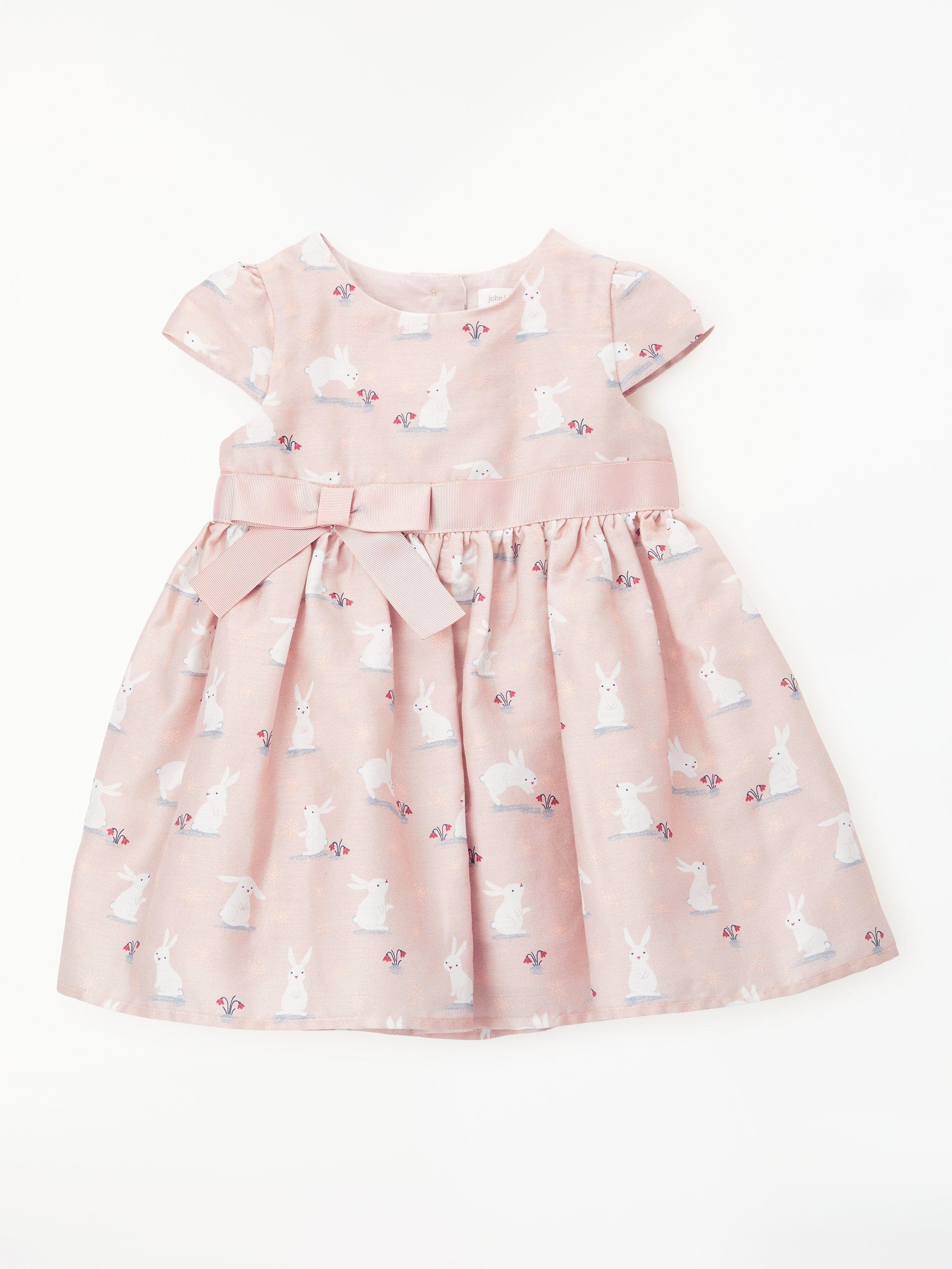 John Lewis Partners Baby Party Bunny Dress Pink