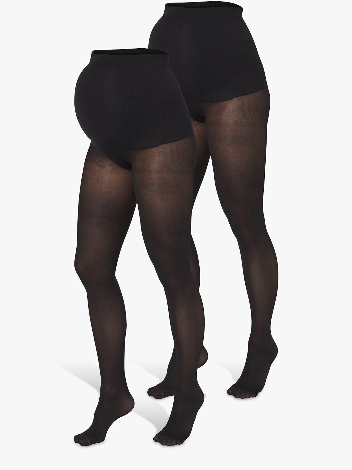 Mamalicious 50 Denier Maternity Tights, Pack of 2, Black