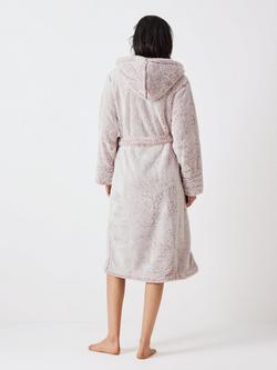 John Lewis Hi Pile Fleece Robe - view 2, Pink