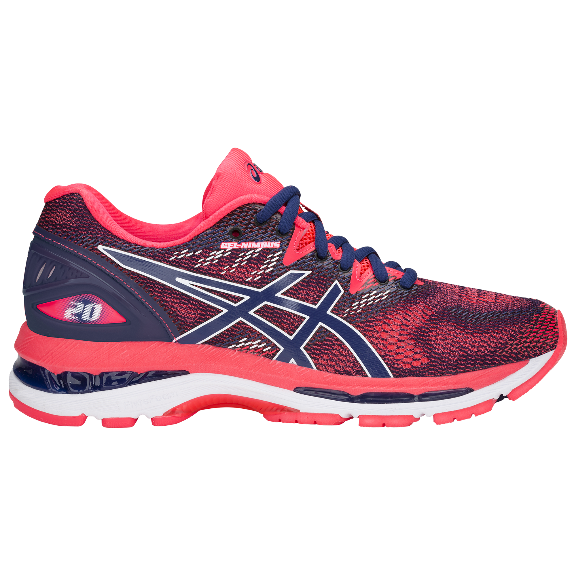 ASICS GEL-NIMBUS 20 Women's Running Shoes, Blue/Pink