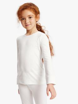 John Lewis Kids' Thermal Long Sleeve Top, Pack of 2 - view 2, White