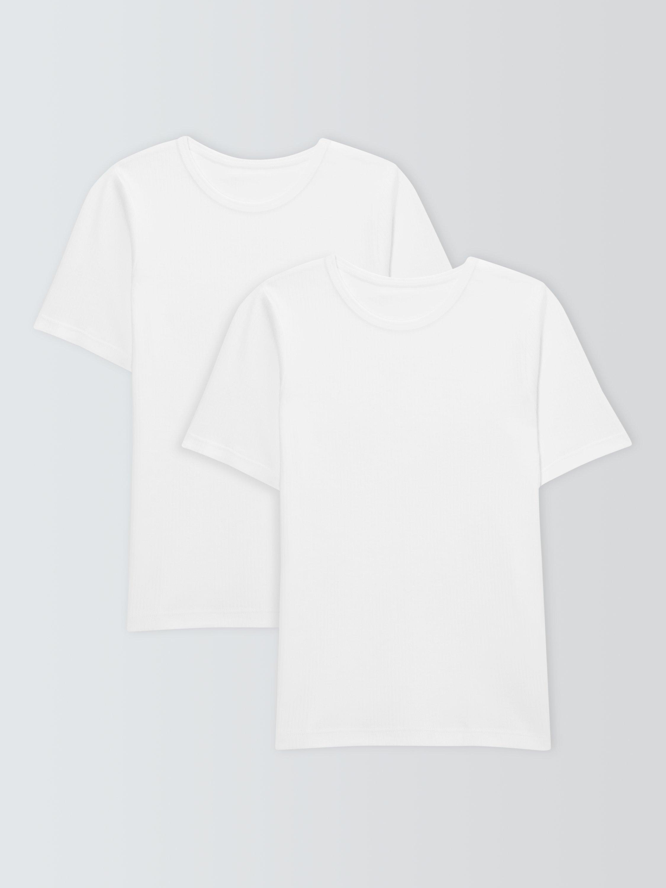 Product image 4 of 6, which shows John Lewis Kids' Thermal Short Sleeve Top, Pack of 2, White, 2-3 years
