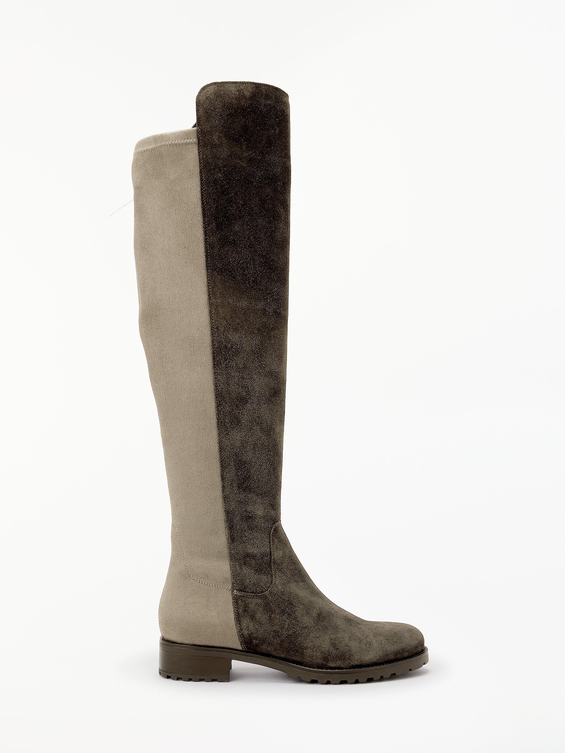 John Lewis & Partners Tilde Over The Knee Boots, Neutral Suede