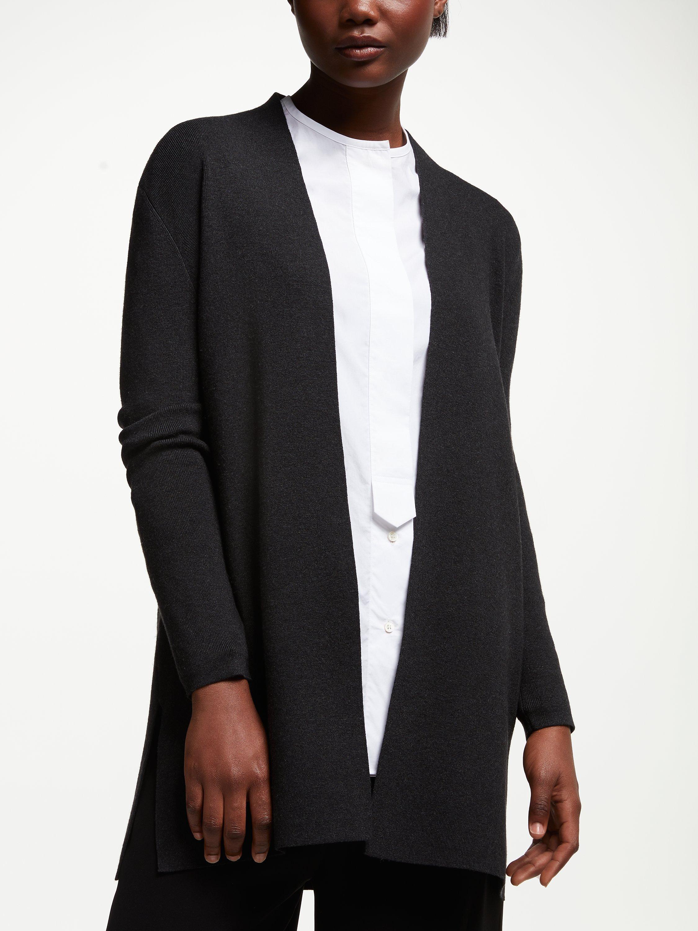 John Lewis & Partners Edge to Edge Cardigan, Charcoal