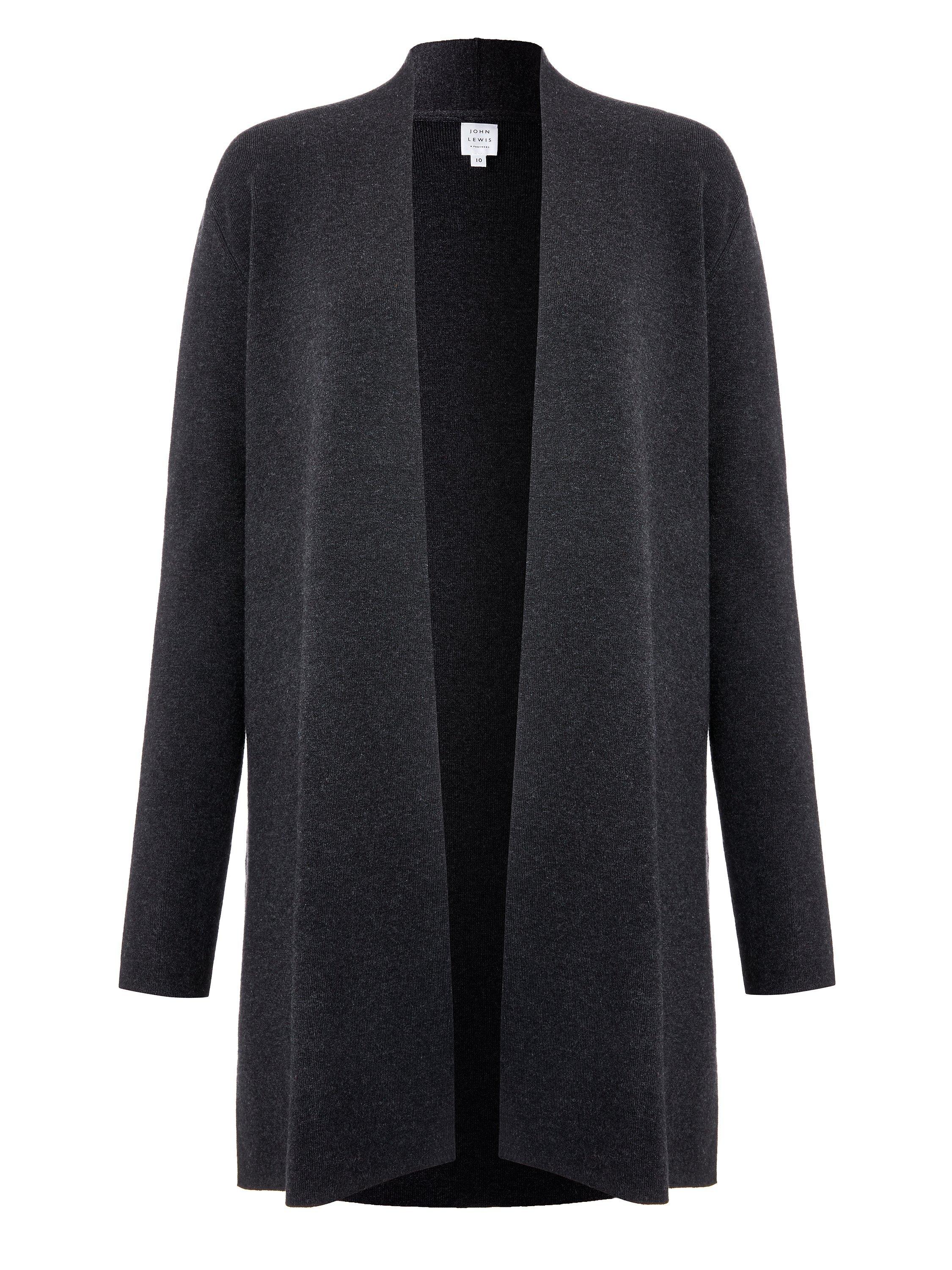 John Lewis Partners Edge to Edge Cardigan Charcoal