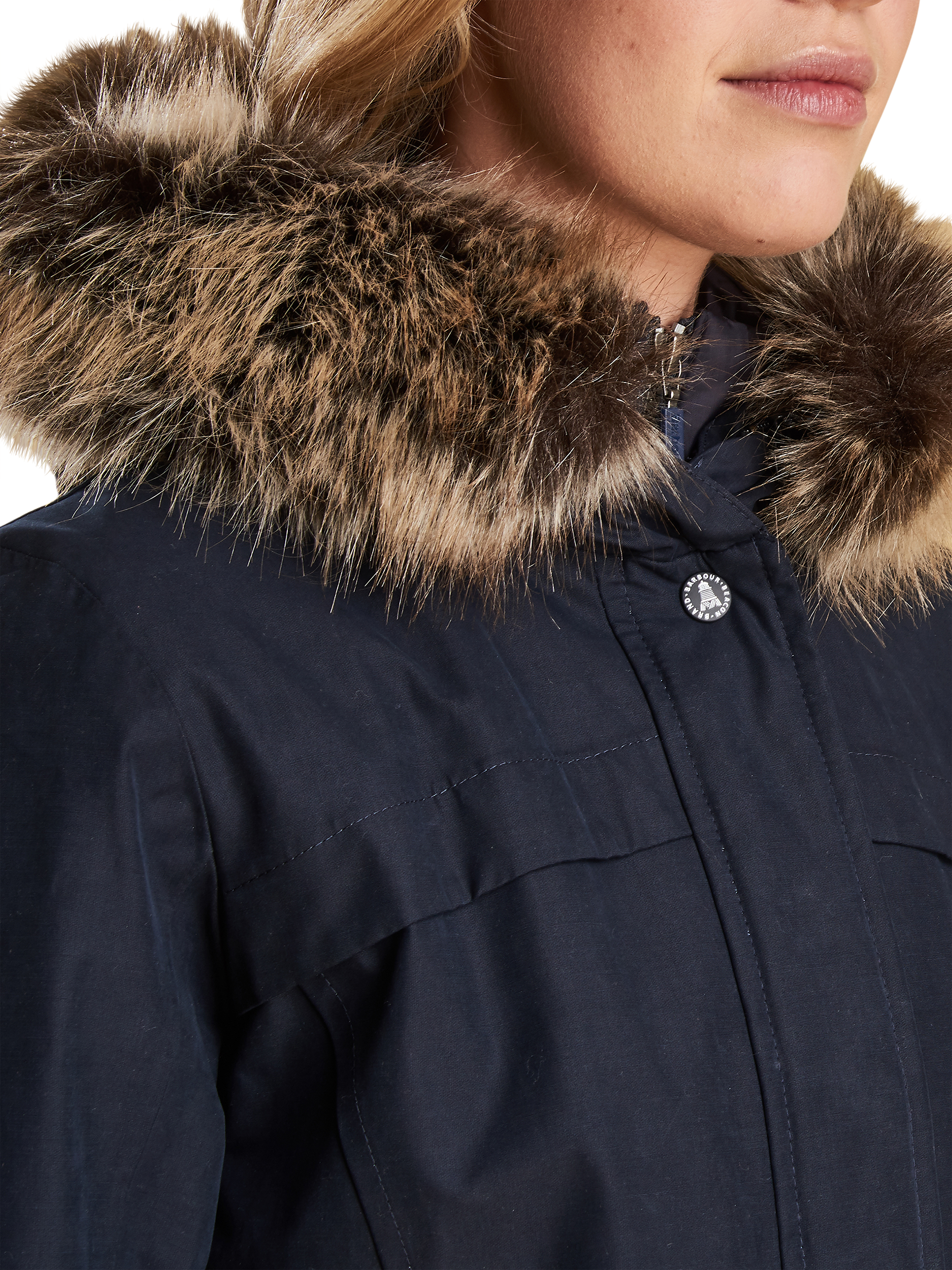 Barbour Coldhust Waterproof Hooded Jacket Navy