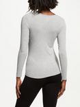 John Lewis Heat Generating Ribbed Long Sleeve Top, Grey