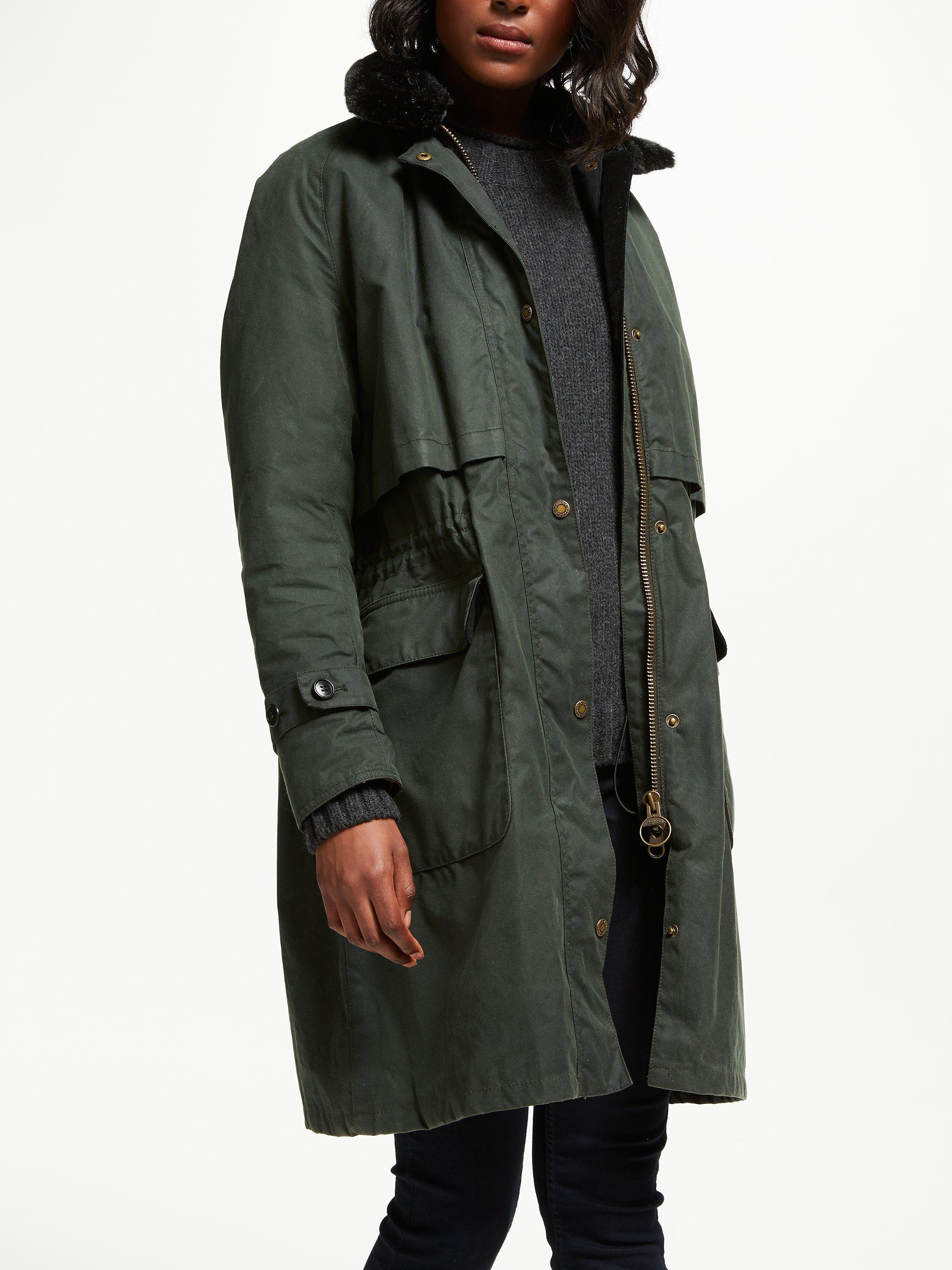 Barbour fashion floree wax coat sage