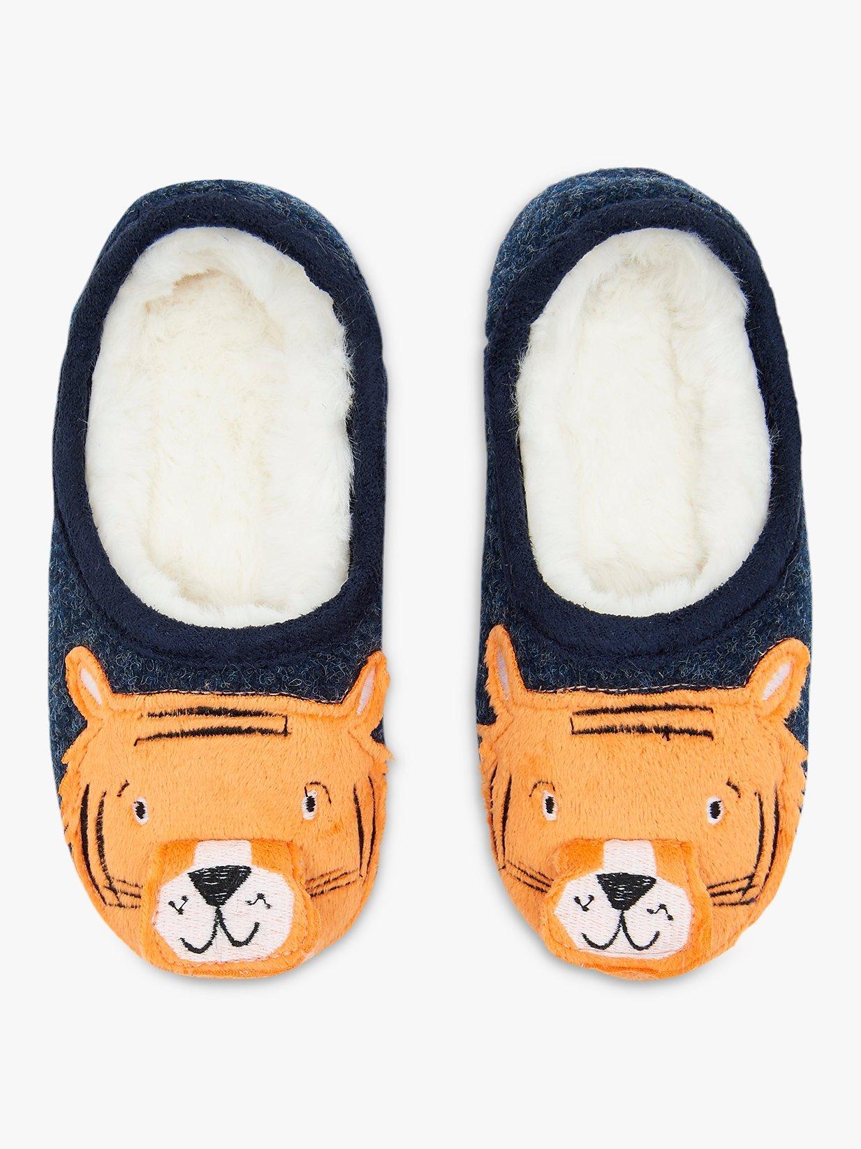 Joules Children s Tiger Slippers Black