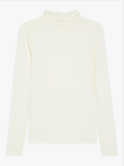 John Lewis Heat Generating Long Sleeve Roll Neck Thermal Top, Neutrals