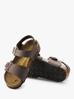 Birkenstock Kids' Nubuck Sandals, Mocha - view 2, 