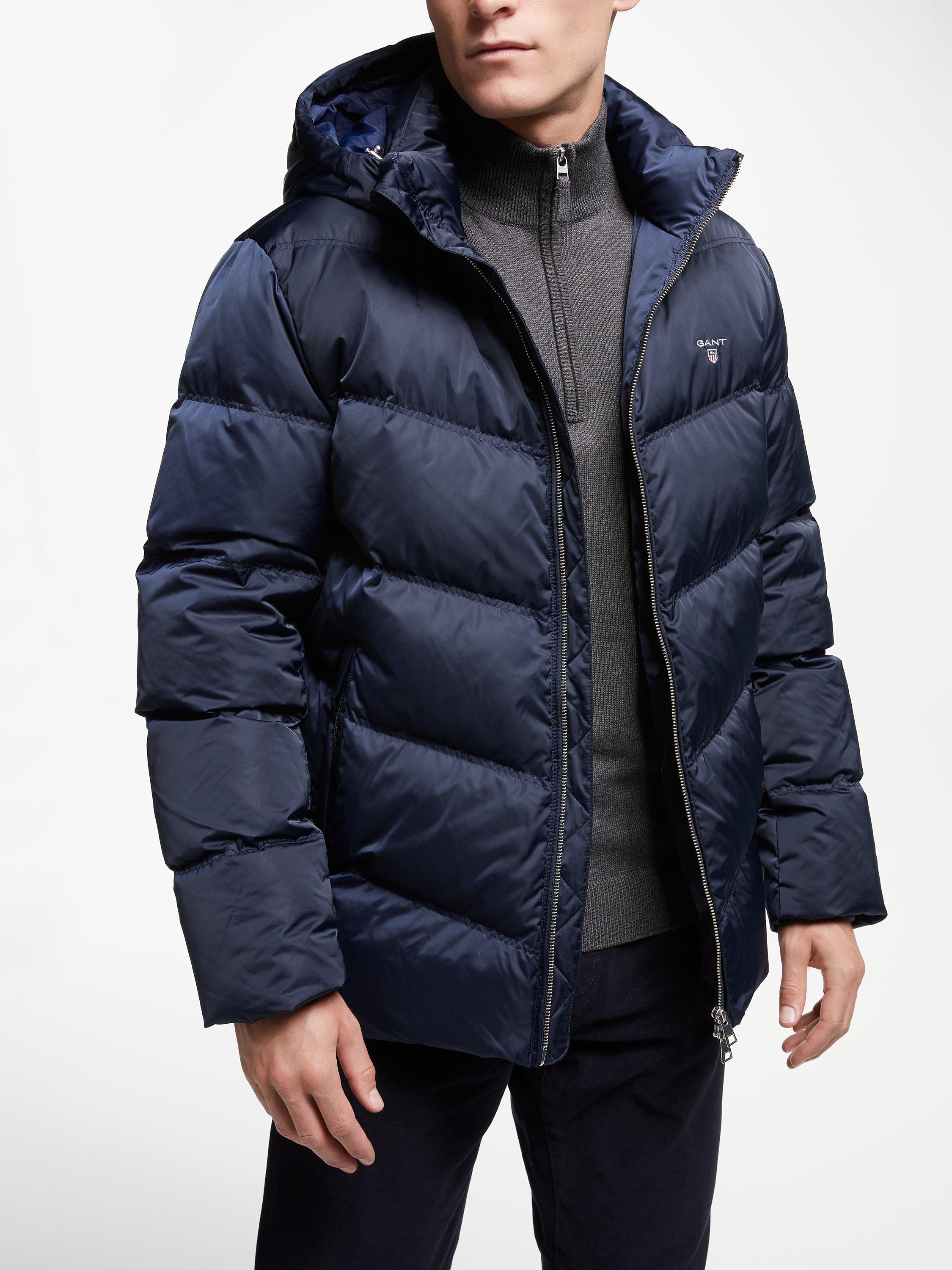 GANT Alta Down Hooded Jacket Navy