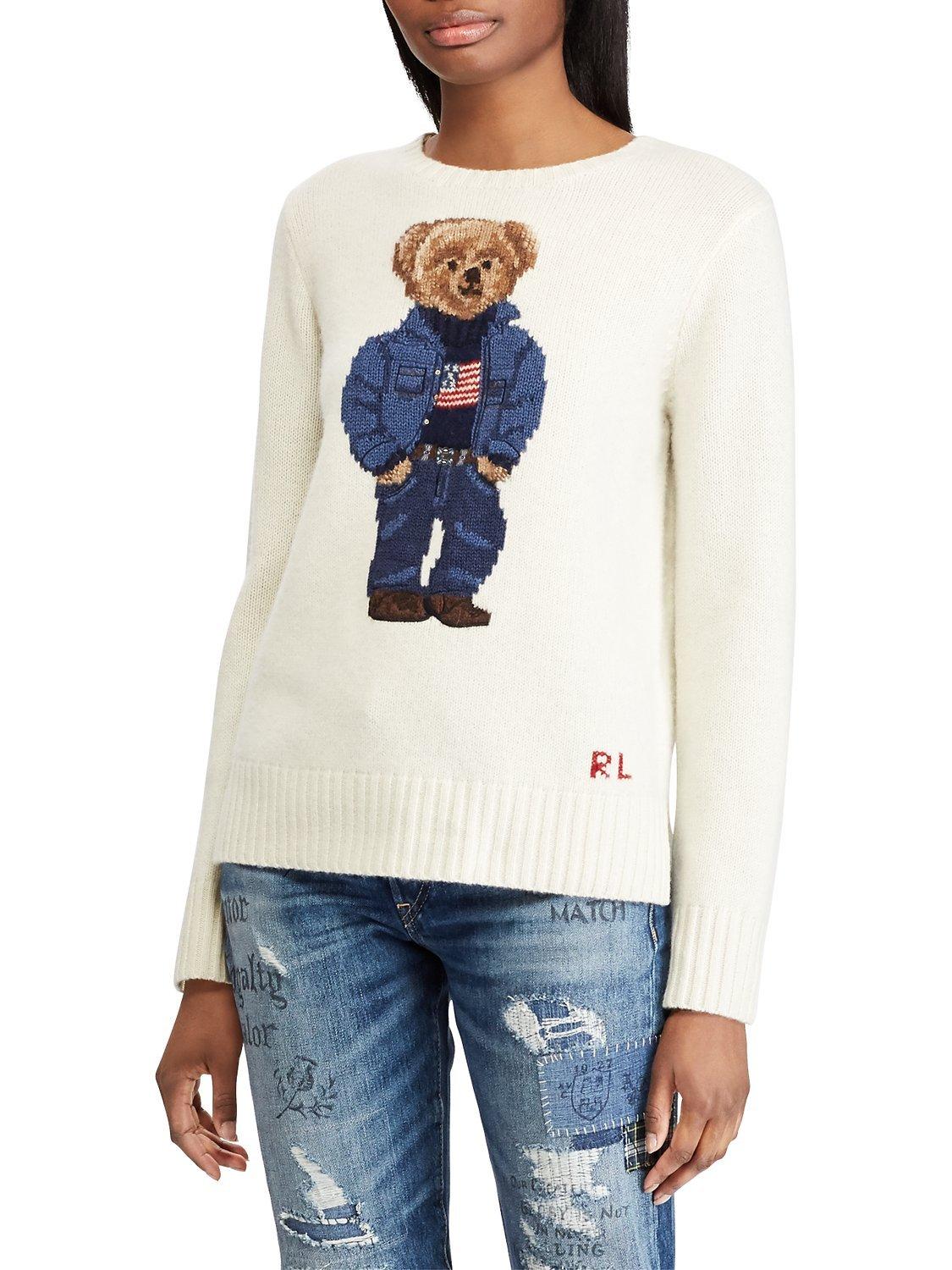 Ralph lauren bear jumper womens best sale