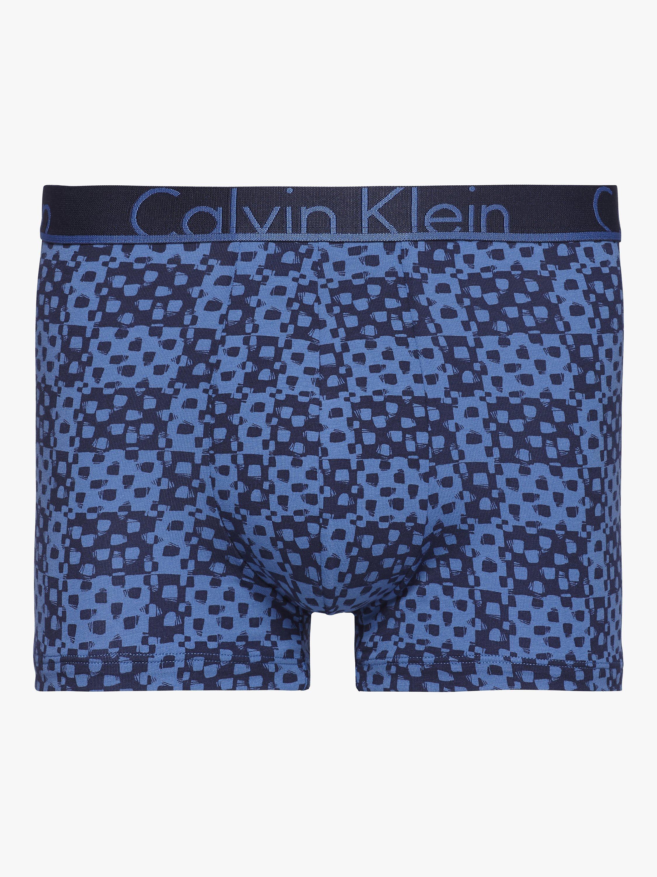 Calvin Klein Print Trunks, Blue