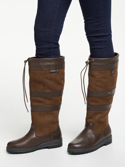 Dubarry Galway Gortex Wide Calf Waterproof Knee High Boots, Walnut - view 2, Walnut