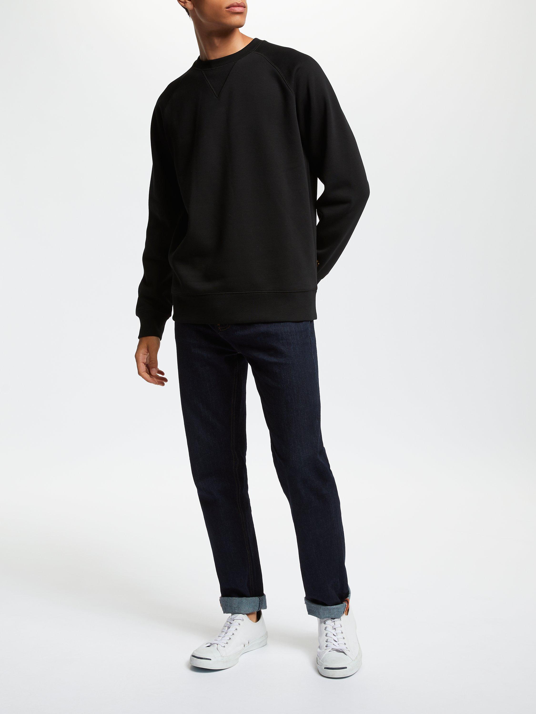 Carhartt WIP Chase Crew Neck Sweatshirt, Black, S