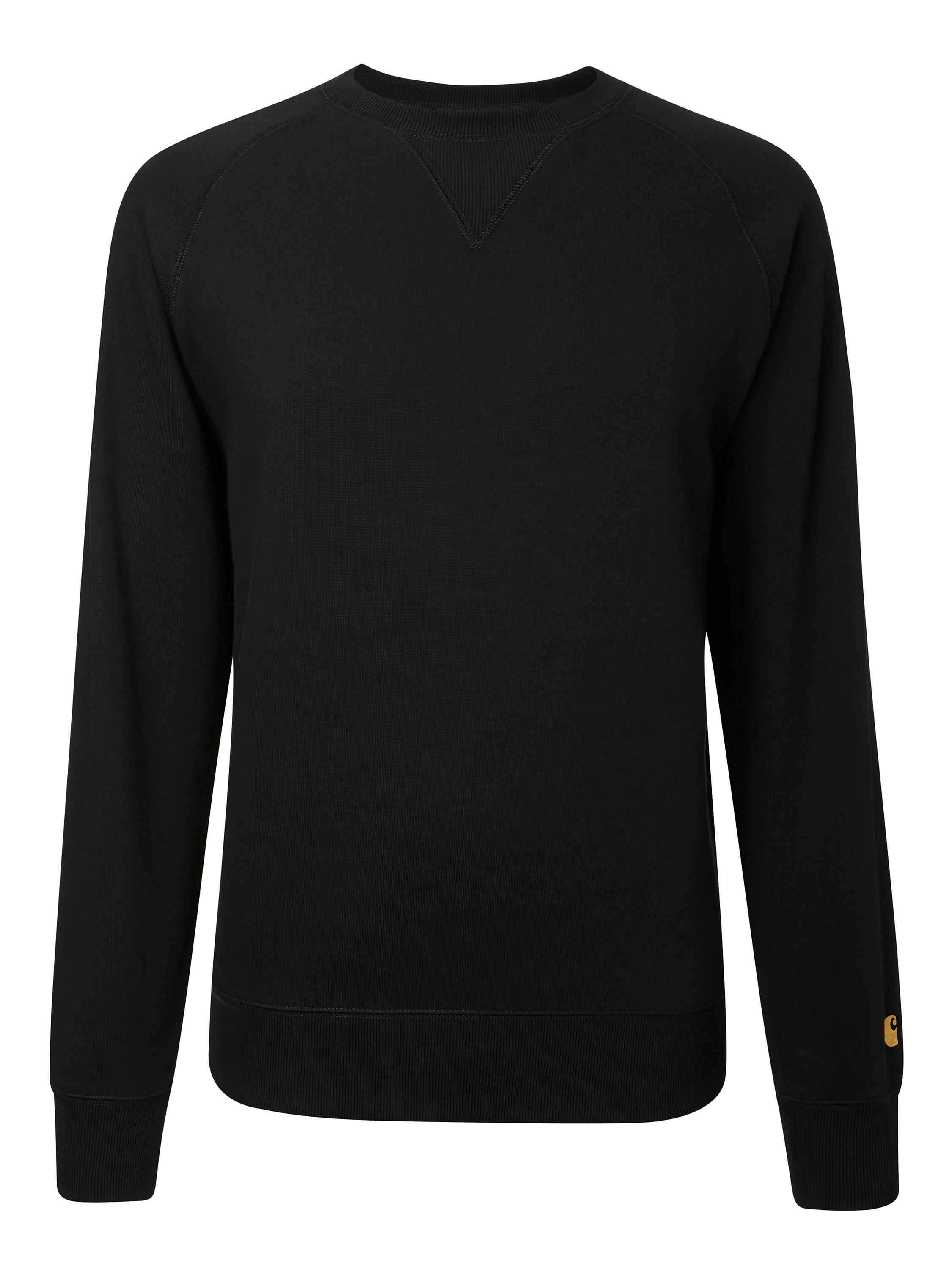 Carhartt WIP Chase Crew Neck Sweatshirt, Black, S