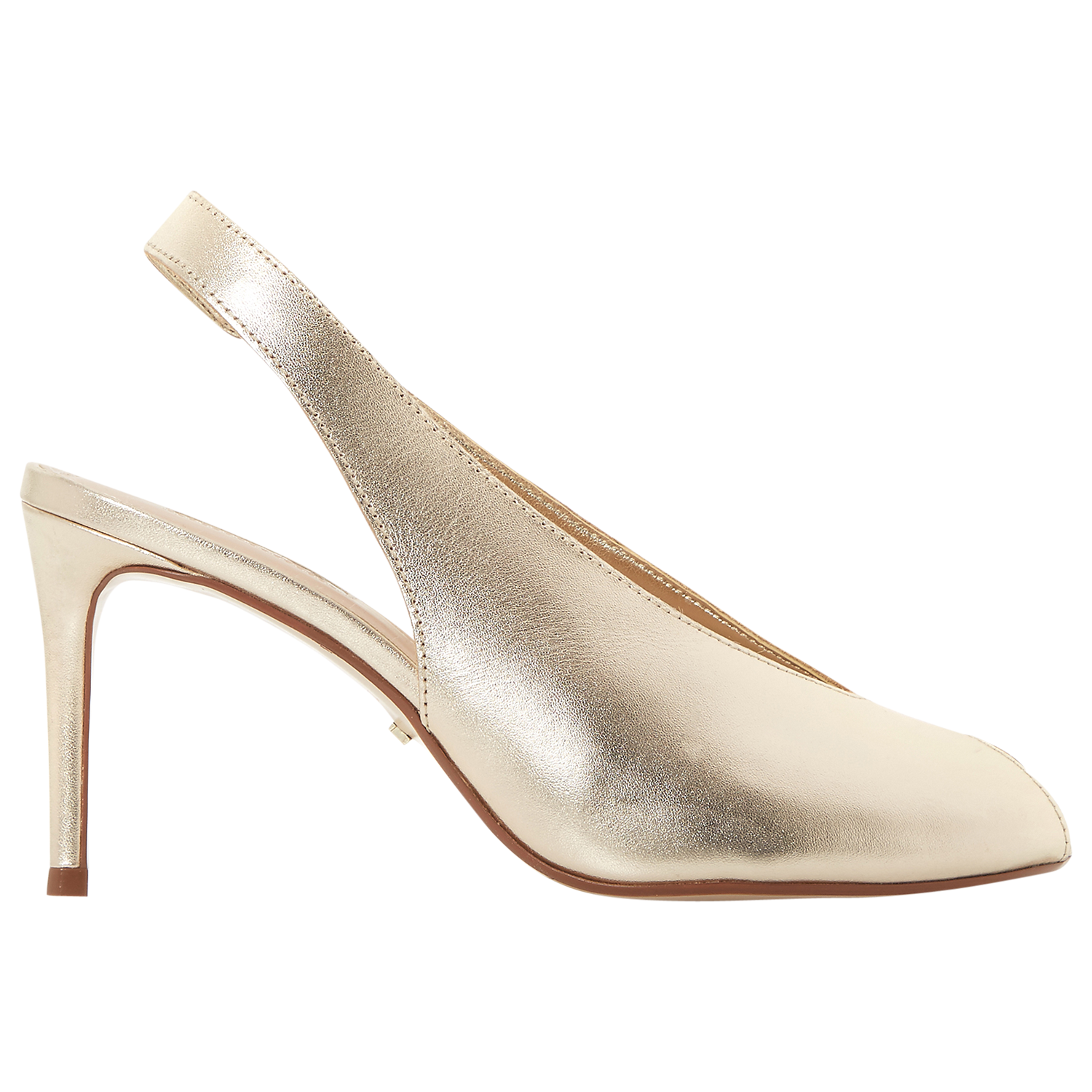 Dune Dacorum Peep Toe Slingback Shoes Gold