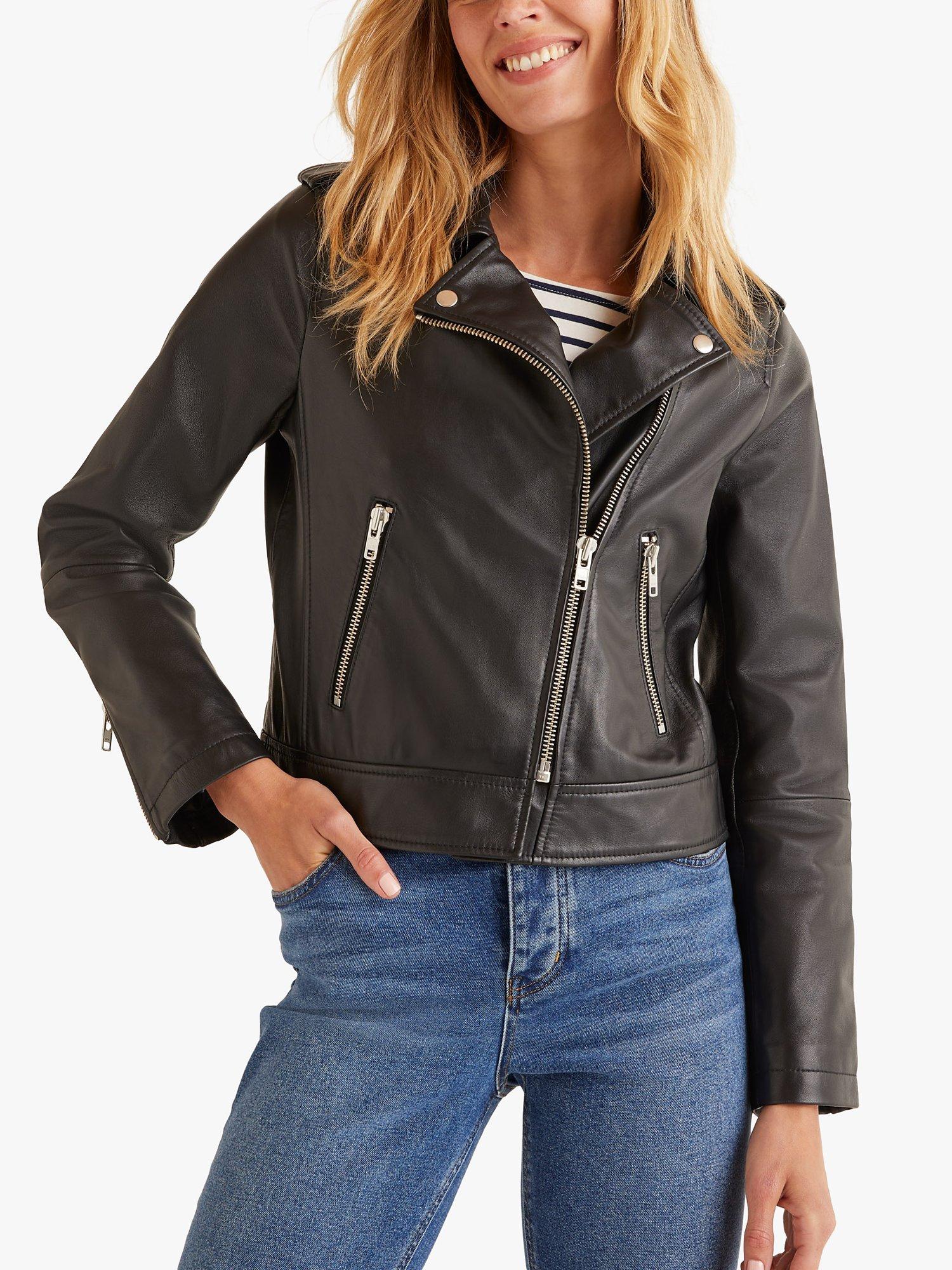 Boden Morleigh Leather Jacket Black