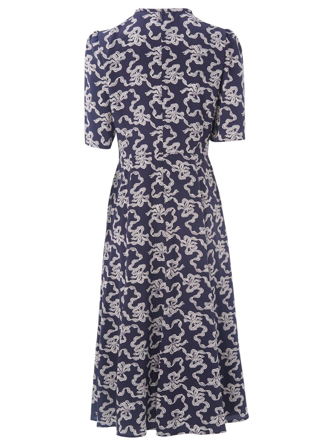 L.K.Bennett Montana Silk Dress Navy