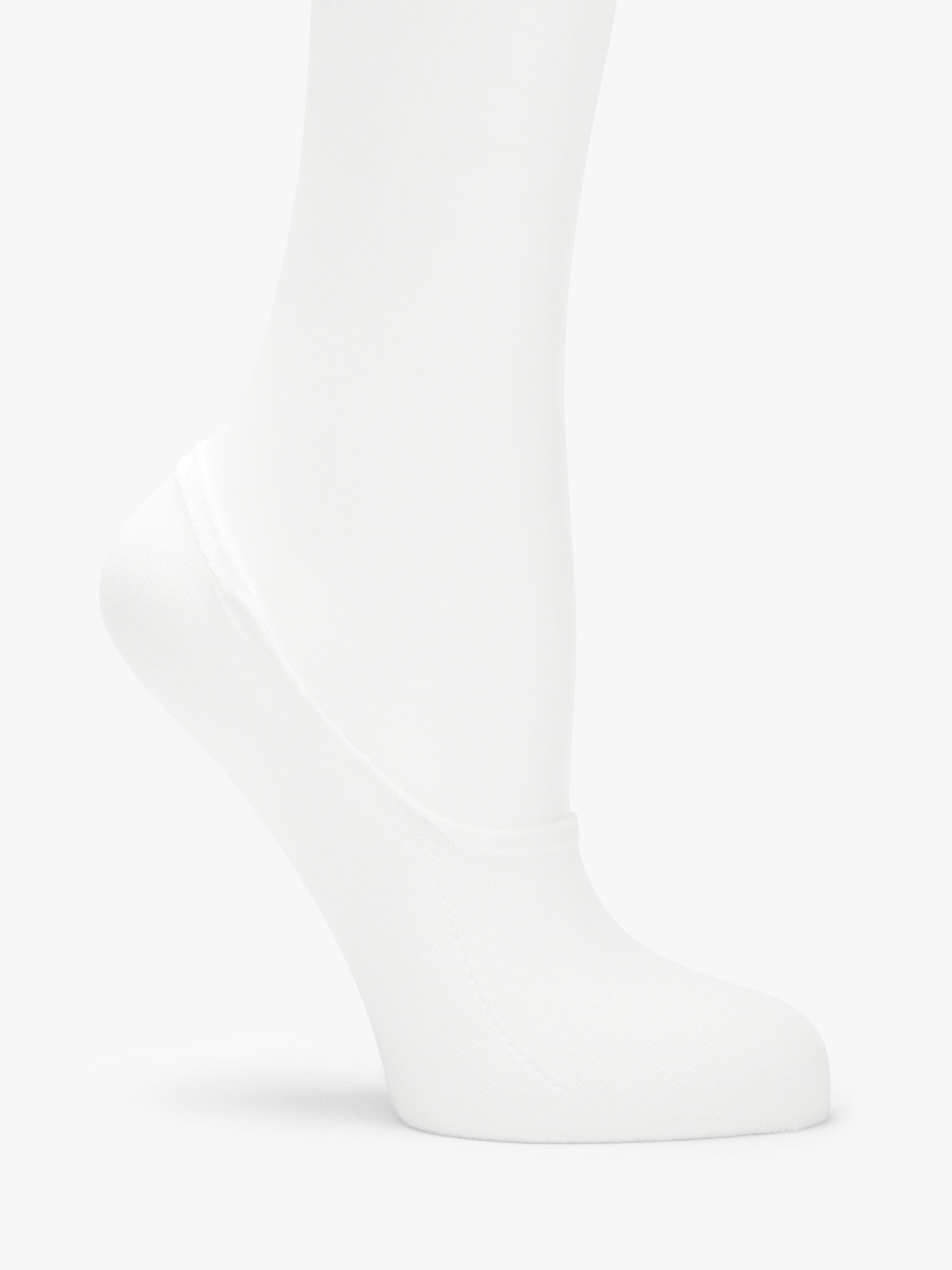 John Lewis Invisible Trainer Socks, White