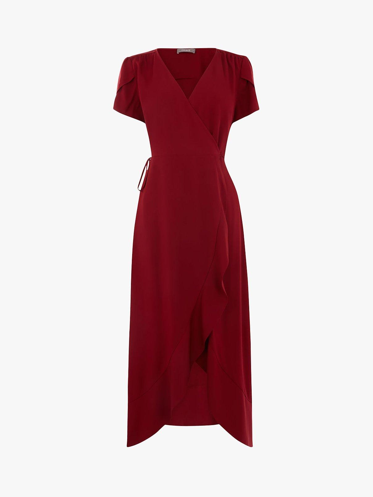 Oasis wrap midi dress on sale