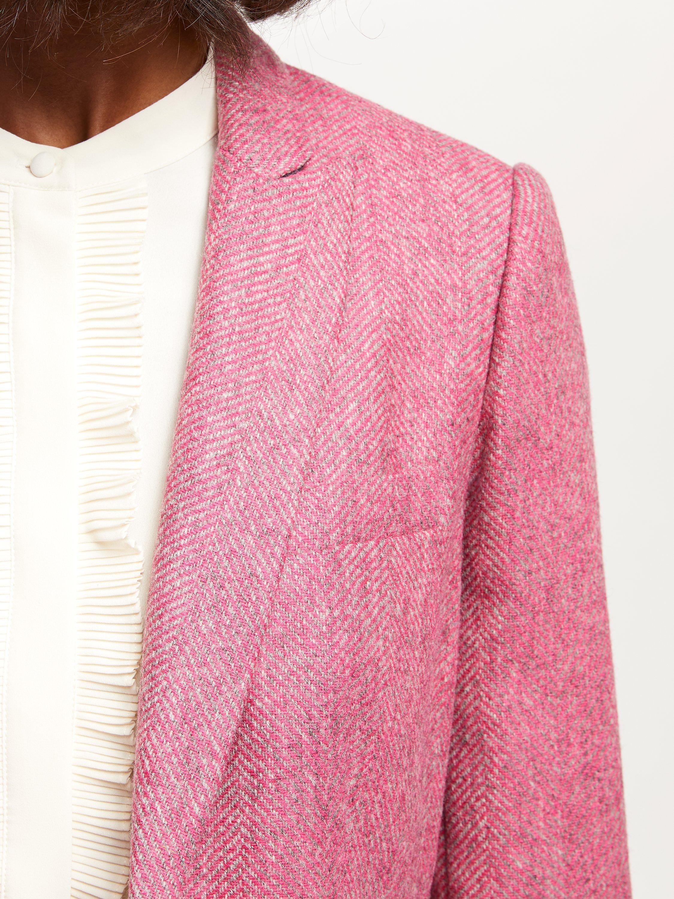 Pink herringbone blazer hotsell