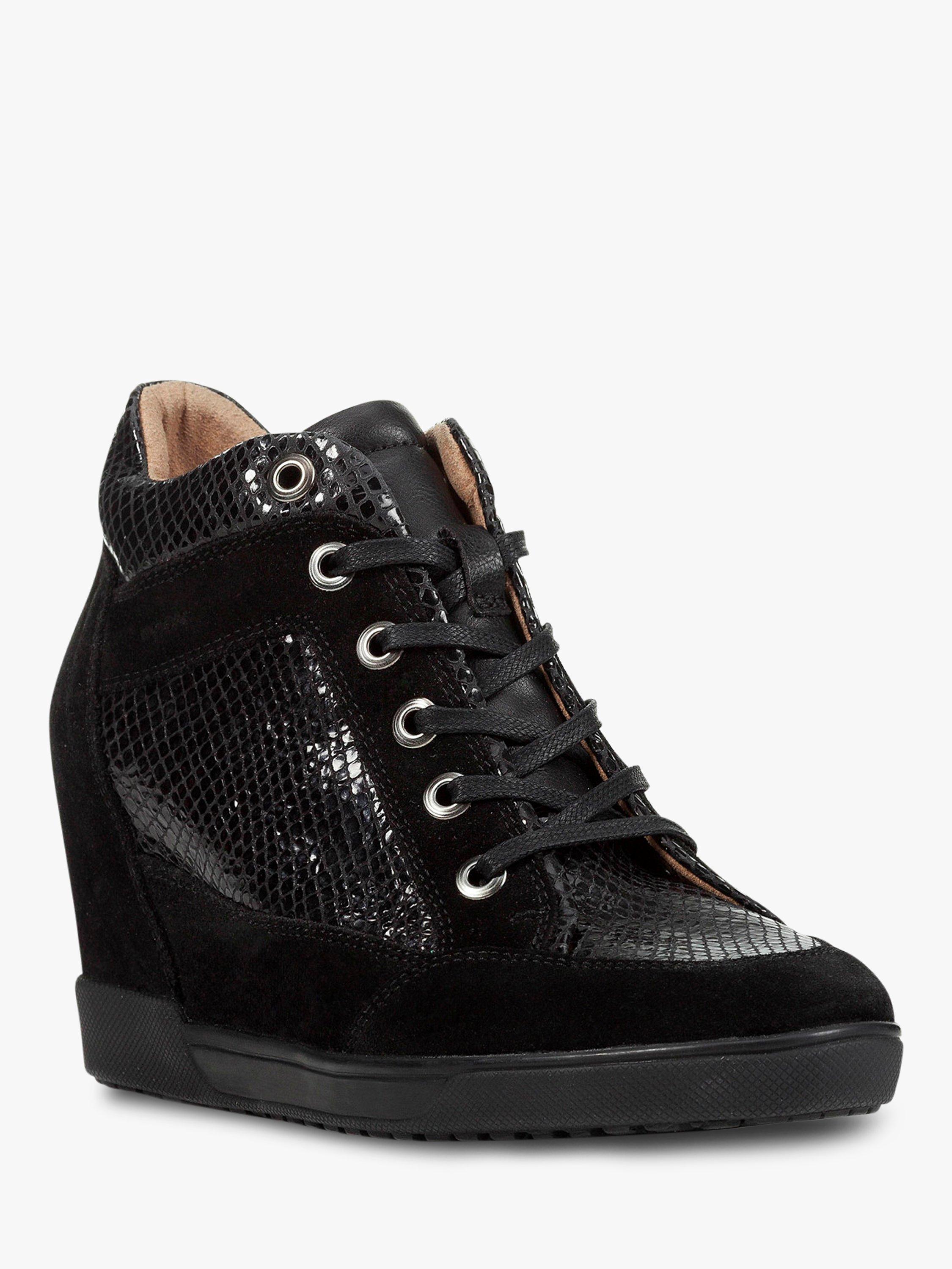 Geox Women s Carum Wedge Heel Trainers Black
