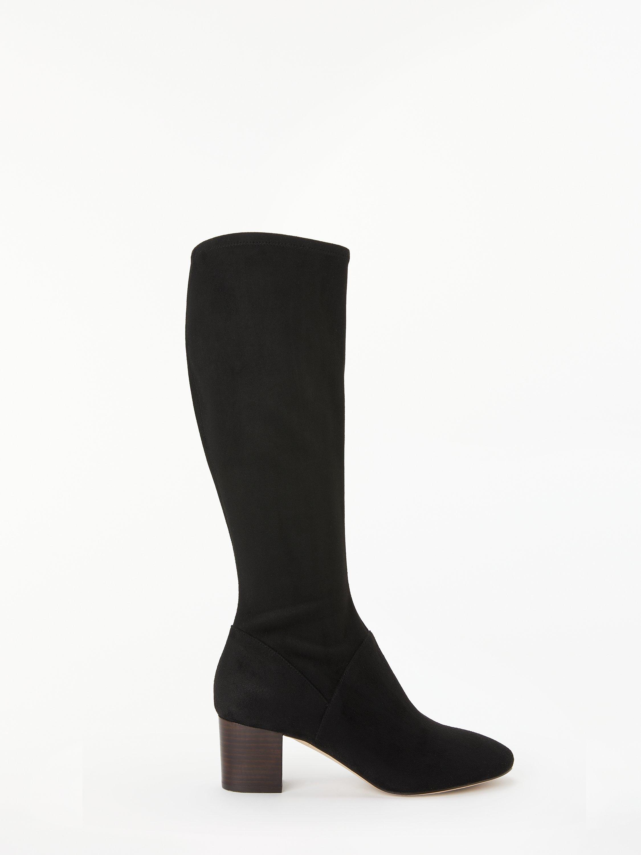 Boden Round Toe Stretch Boots, Black