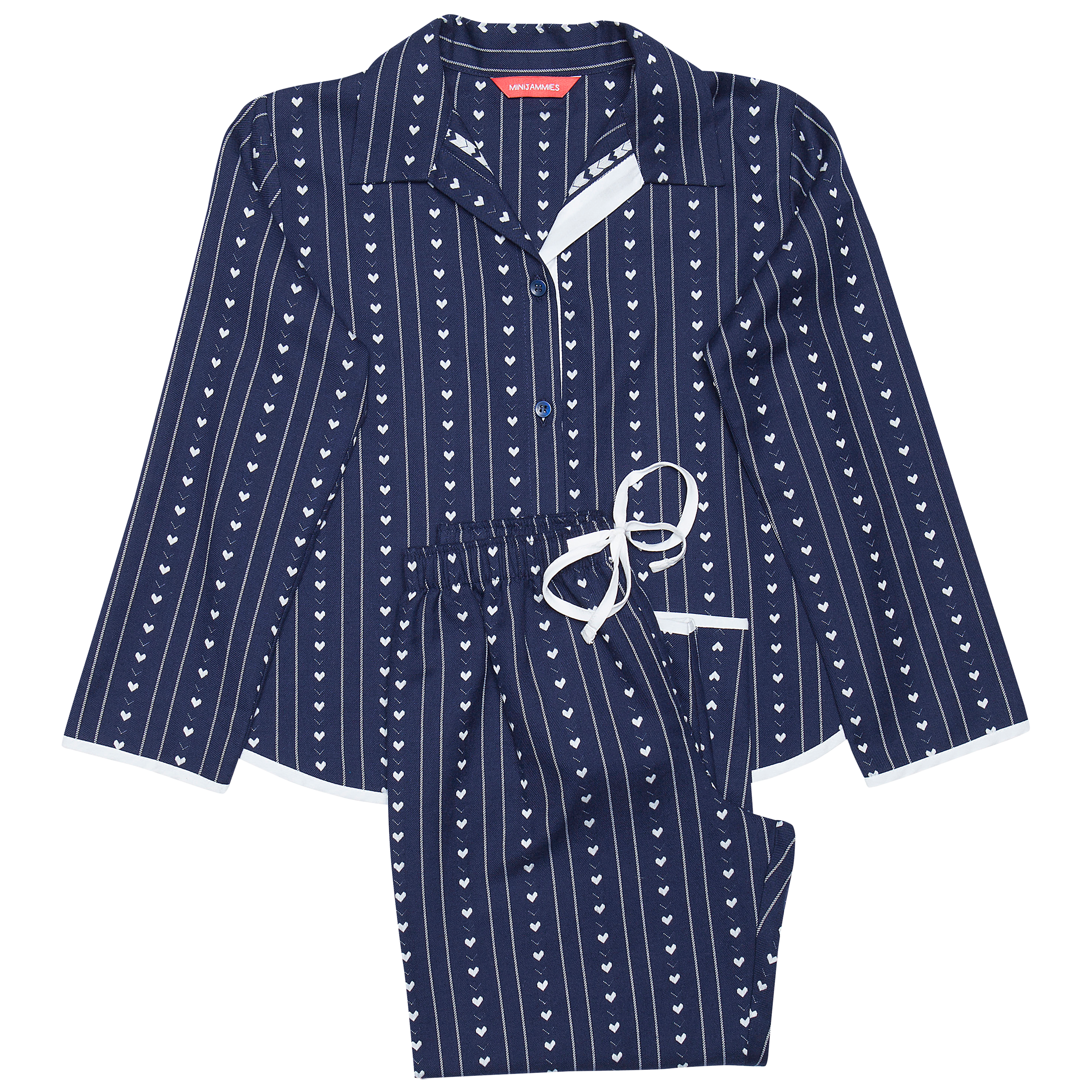 Minijammies Girls' Zoe Dobby Pyjamas, Navy