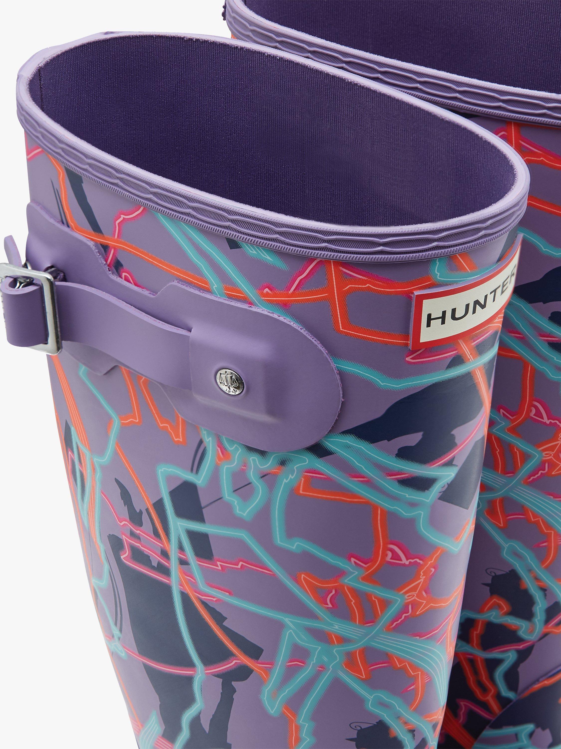 Hunter Disney Women s Mary Poppins Original Waterproof Tall Wellington Boots Purple Multi