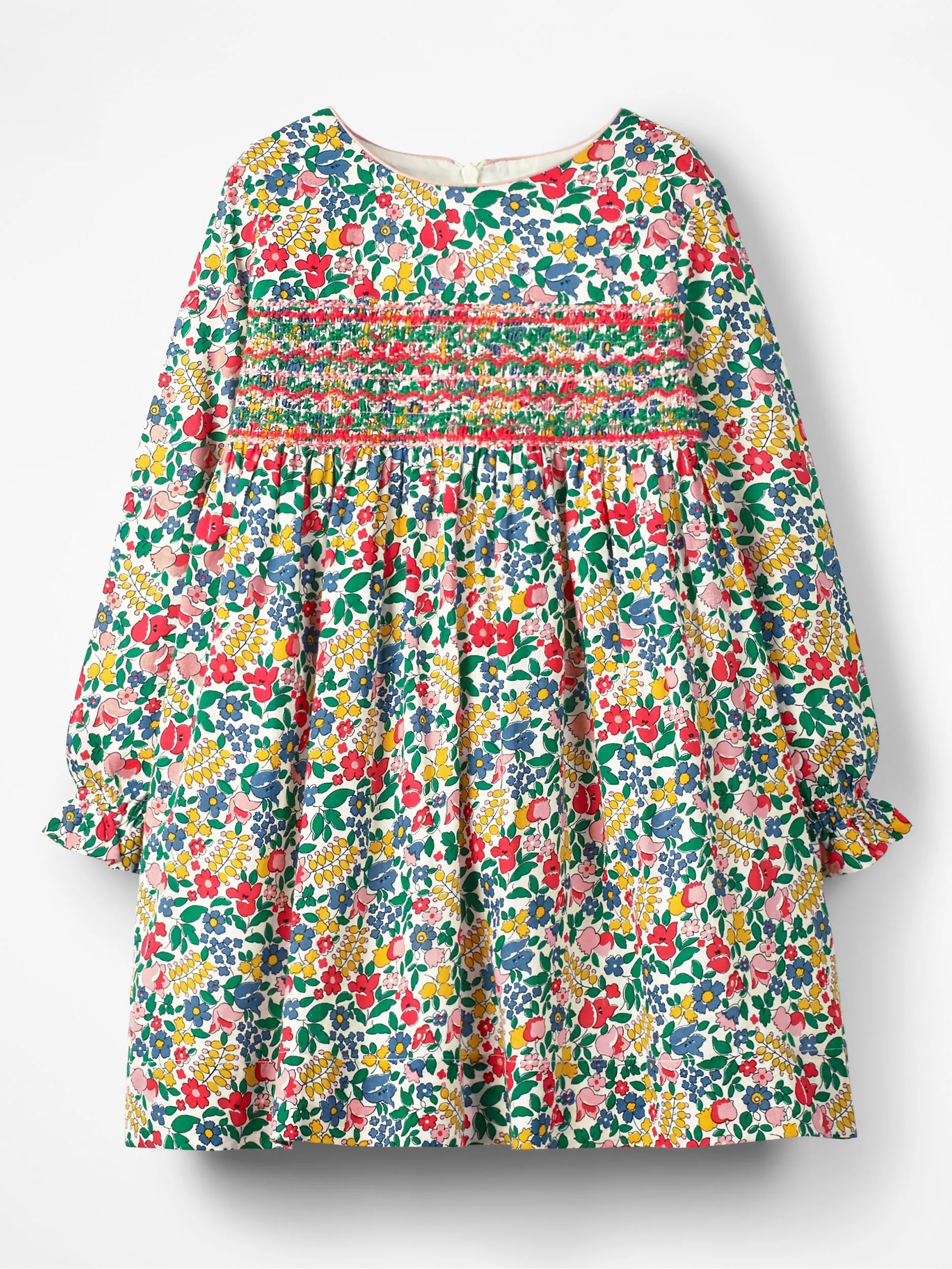 mini boden smocked dress Boden Smocked Waist Mini Dress - Coral Mosaic
