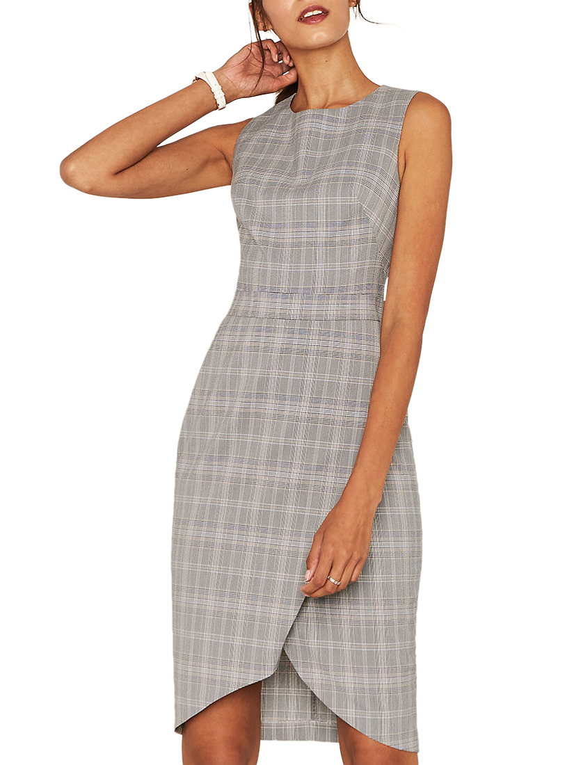 Oasis Check Tailored Dress, Multi