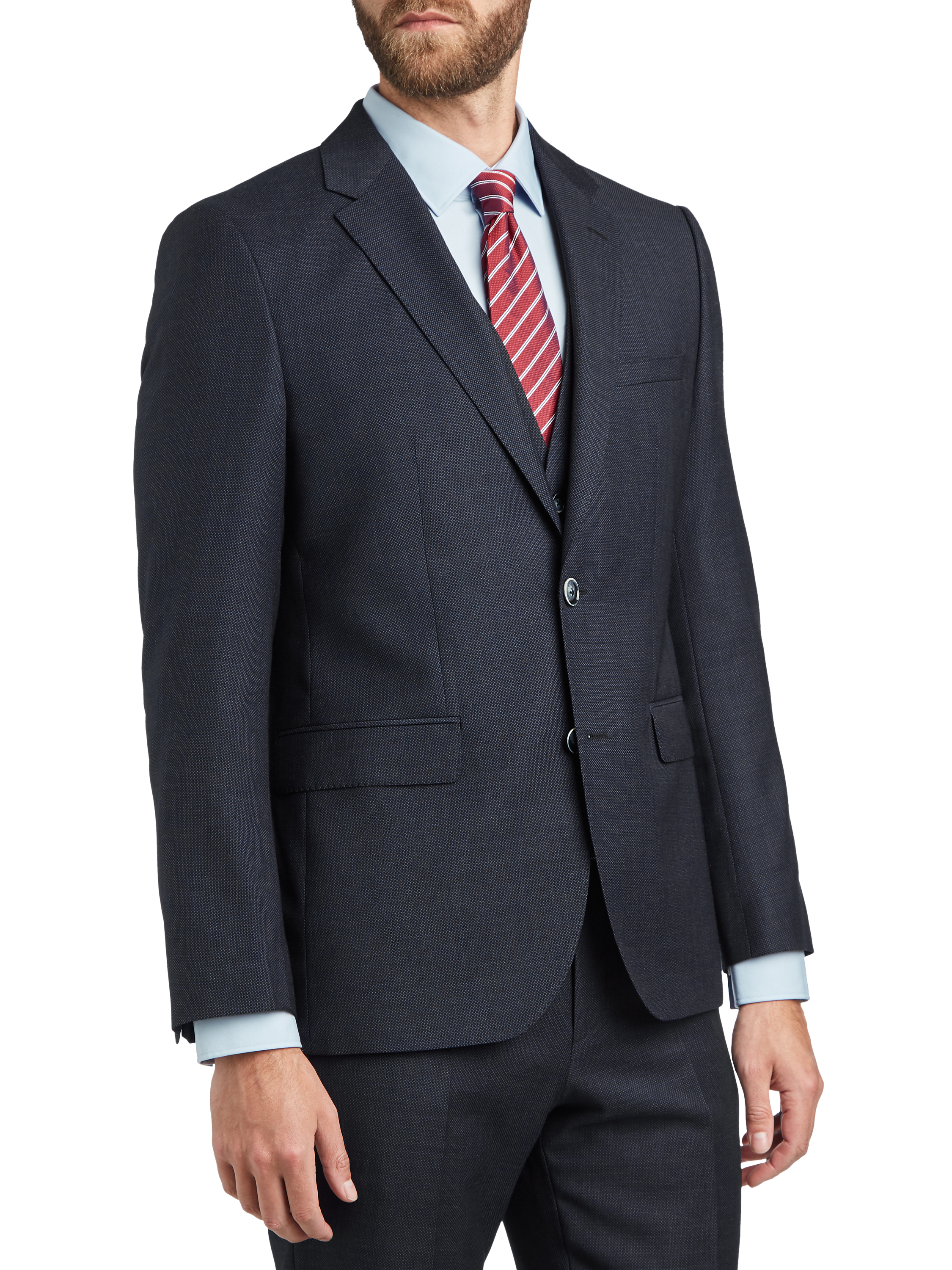 HUGO by Hugo Boss Jeffery/Simmons Virgin Wool Regular Fit Suit, Navy