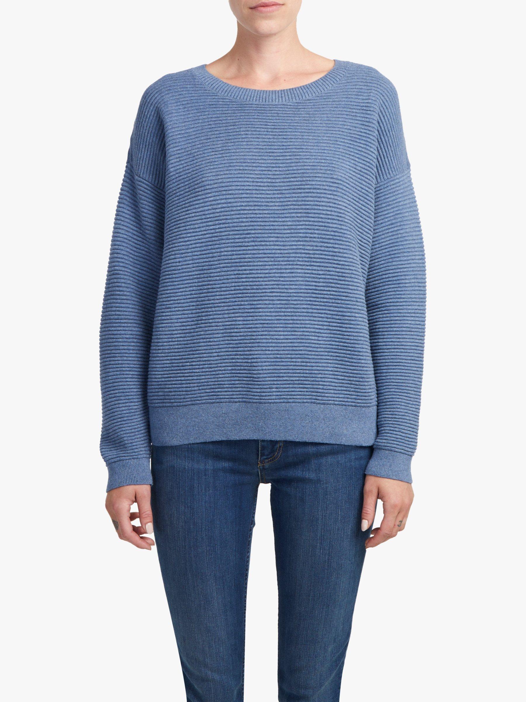 Product image 1 of 4, which shows French Connection Mozart Crew Neck Jumper, Sky Light Blue, XS