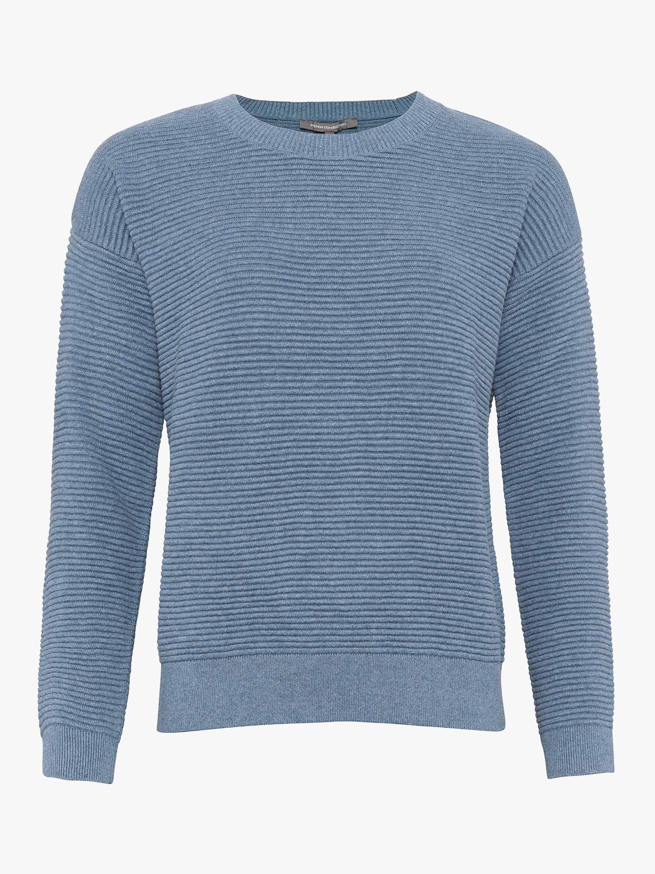 Product image 4 of 4, which shows French Connection Mozart Crew Neck Jumper, Sky Light Blue, XS