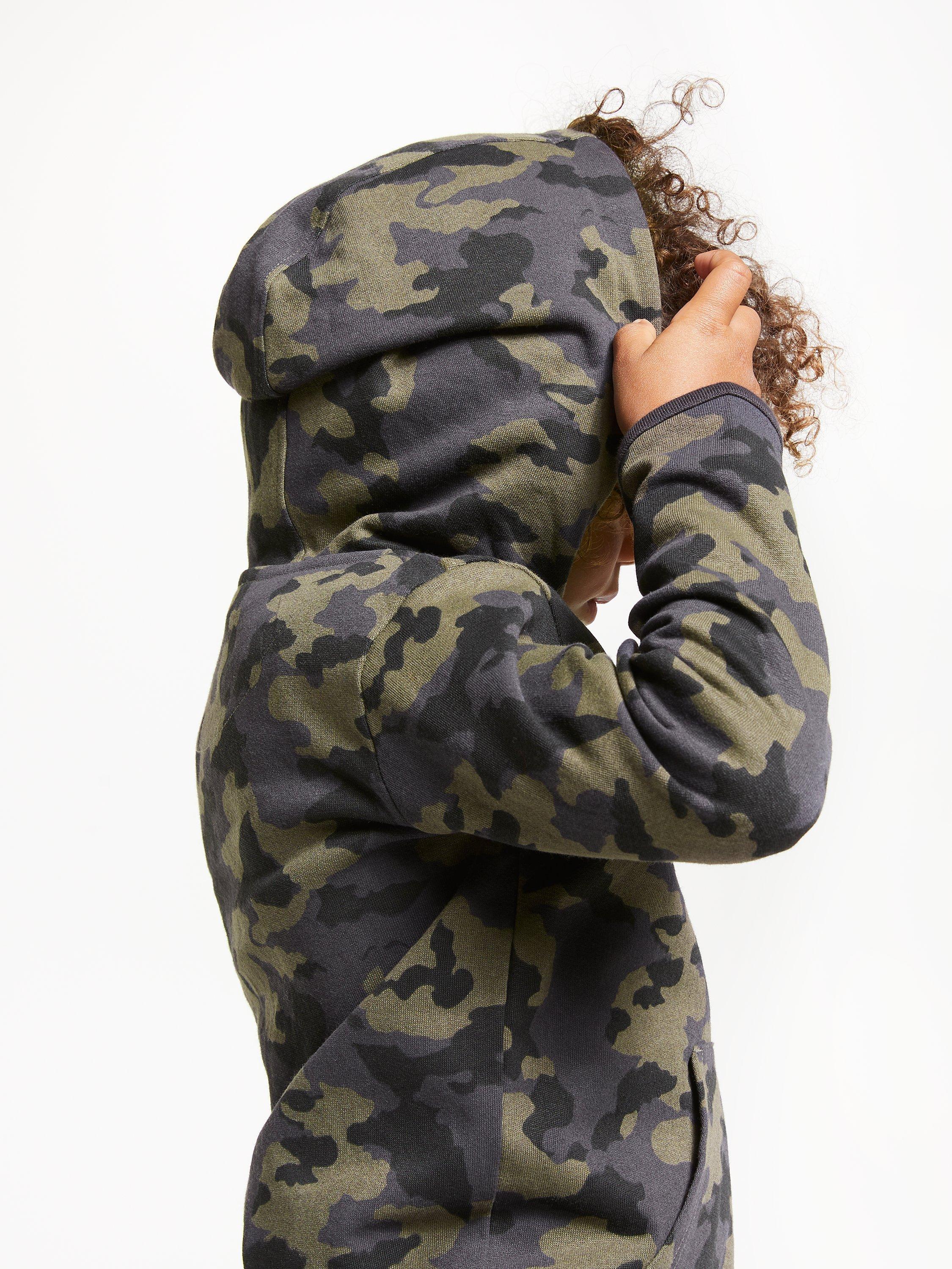 John Lewis & Partners Boys' Camouflage Hoodie, Green John Lewis & Partners Boys' Camouflage Hoodie, Green