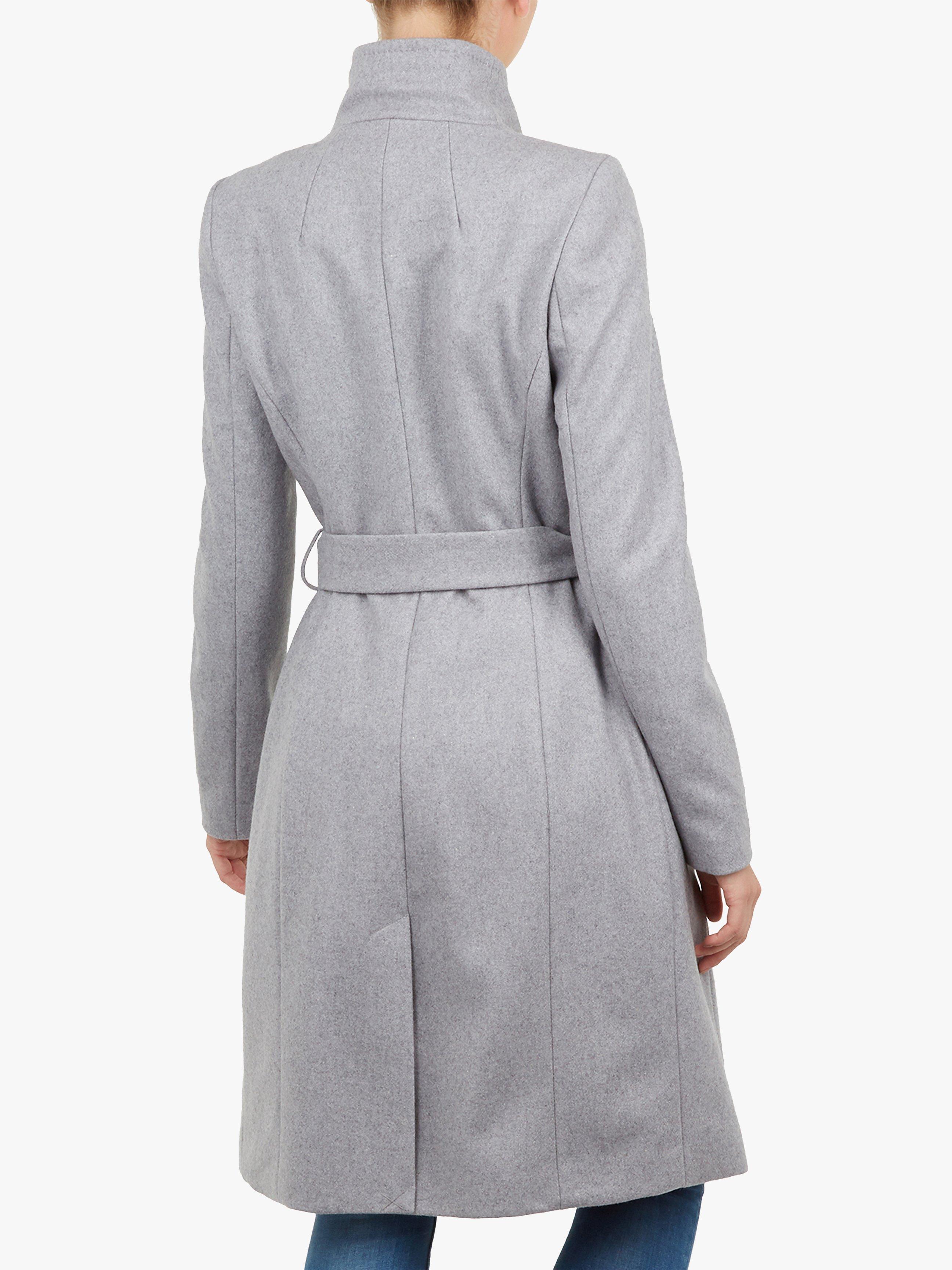 Ted Baker Sandra Wool Blend Wrap Coat Grey