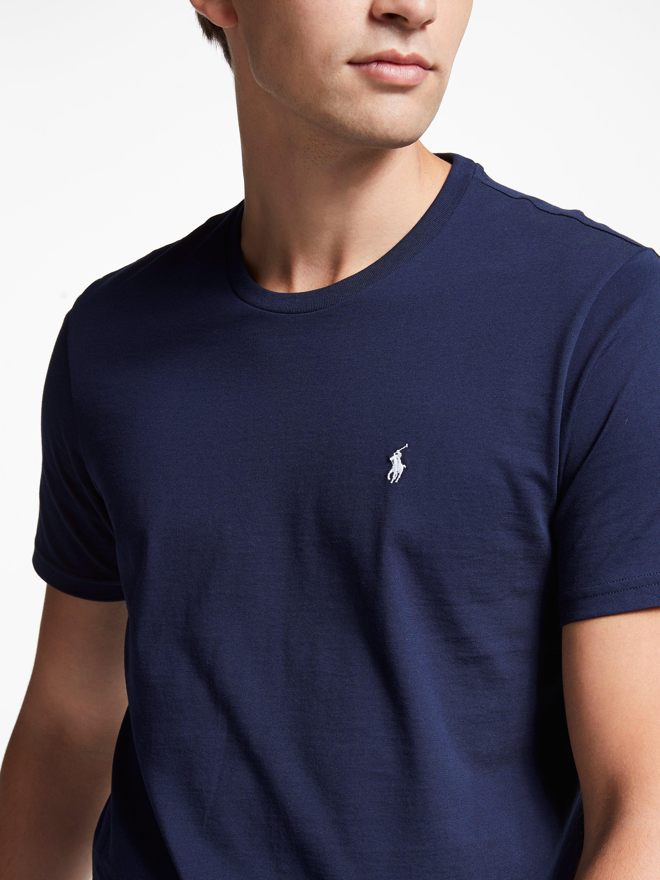 Product image 5 of 6, which shows Polo Ralph Lauren Cotton Jersey Sleep Shirt, Navy, S