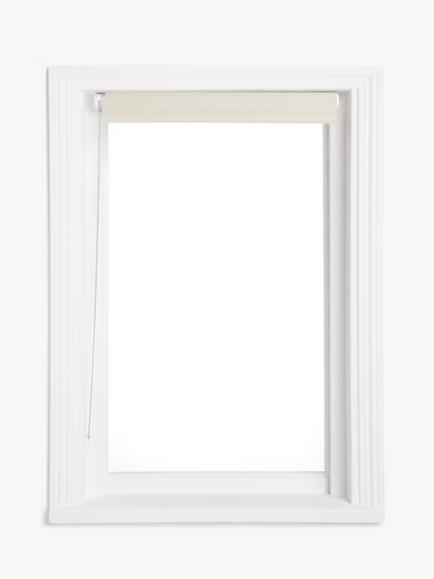 John Lewis Linen Mix Blackout/Thermal Roller Blind - view 2, Cream