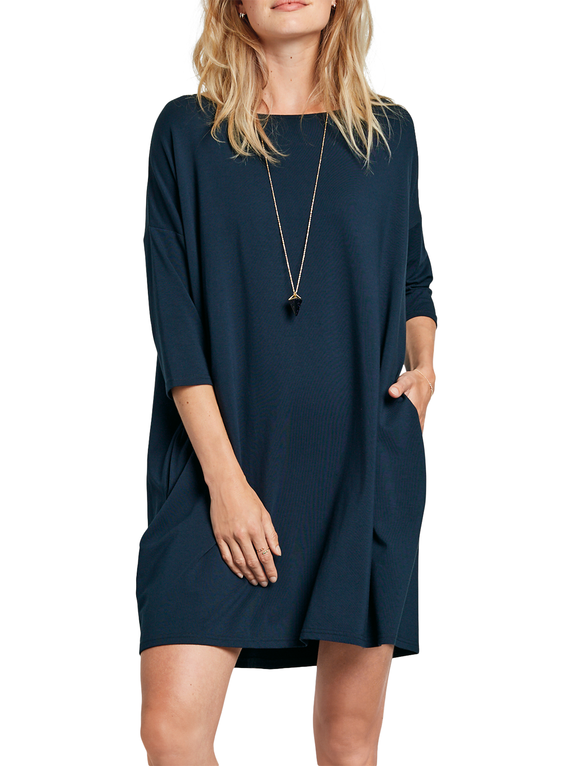 open lace back dress The Cocoon Dress One Size / Light Gray Stripe