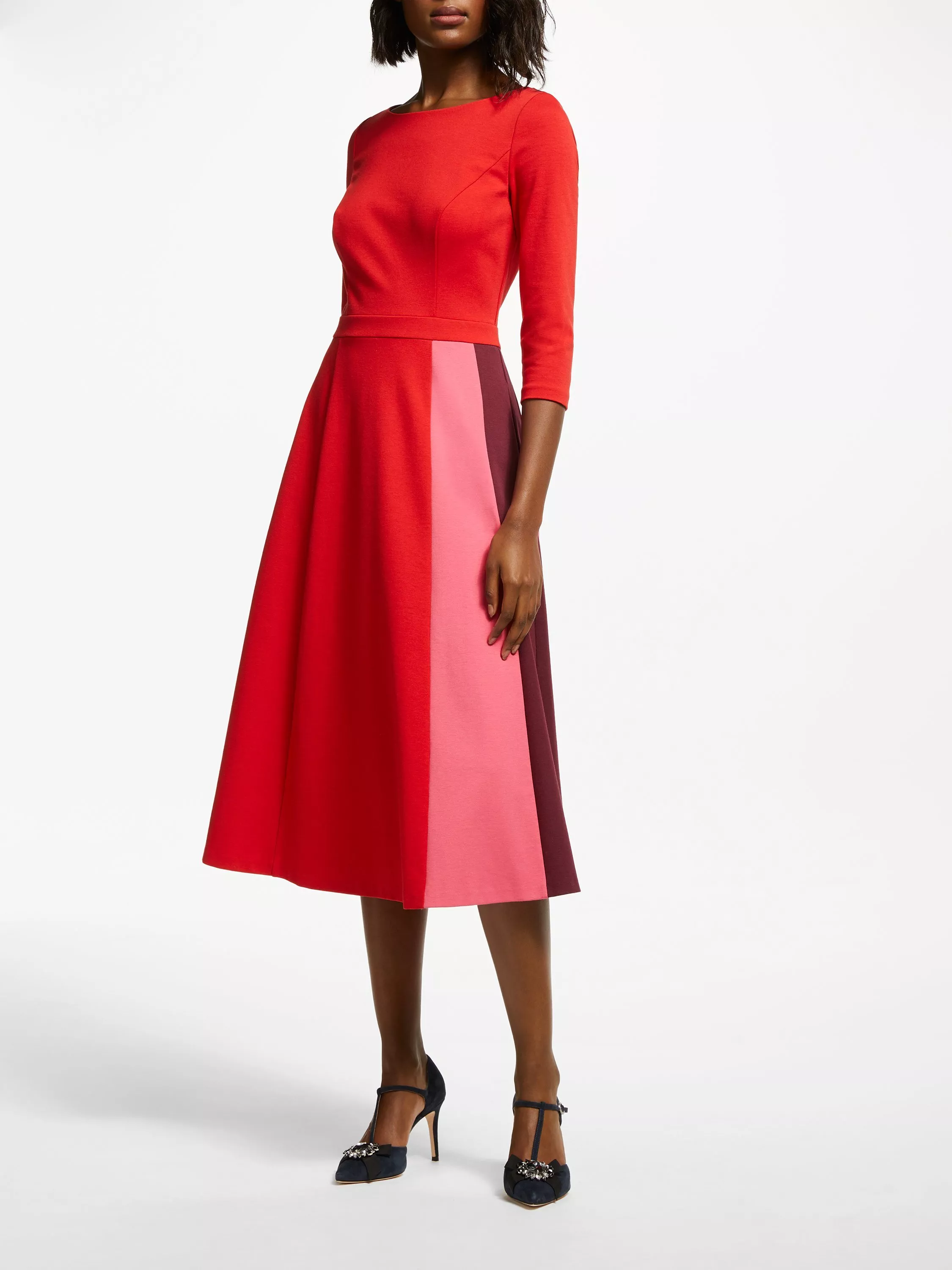 Boden Claudia Ponte Dress Poinsettia