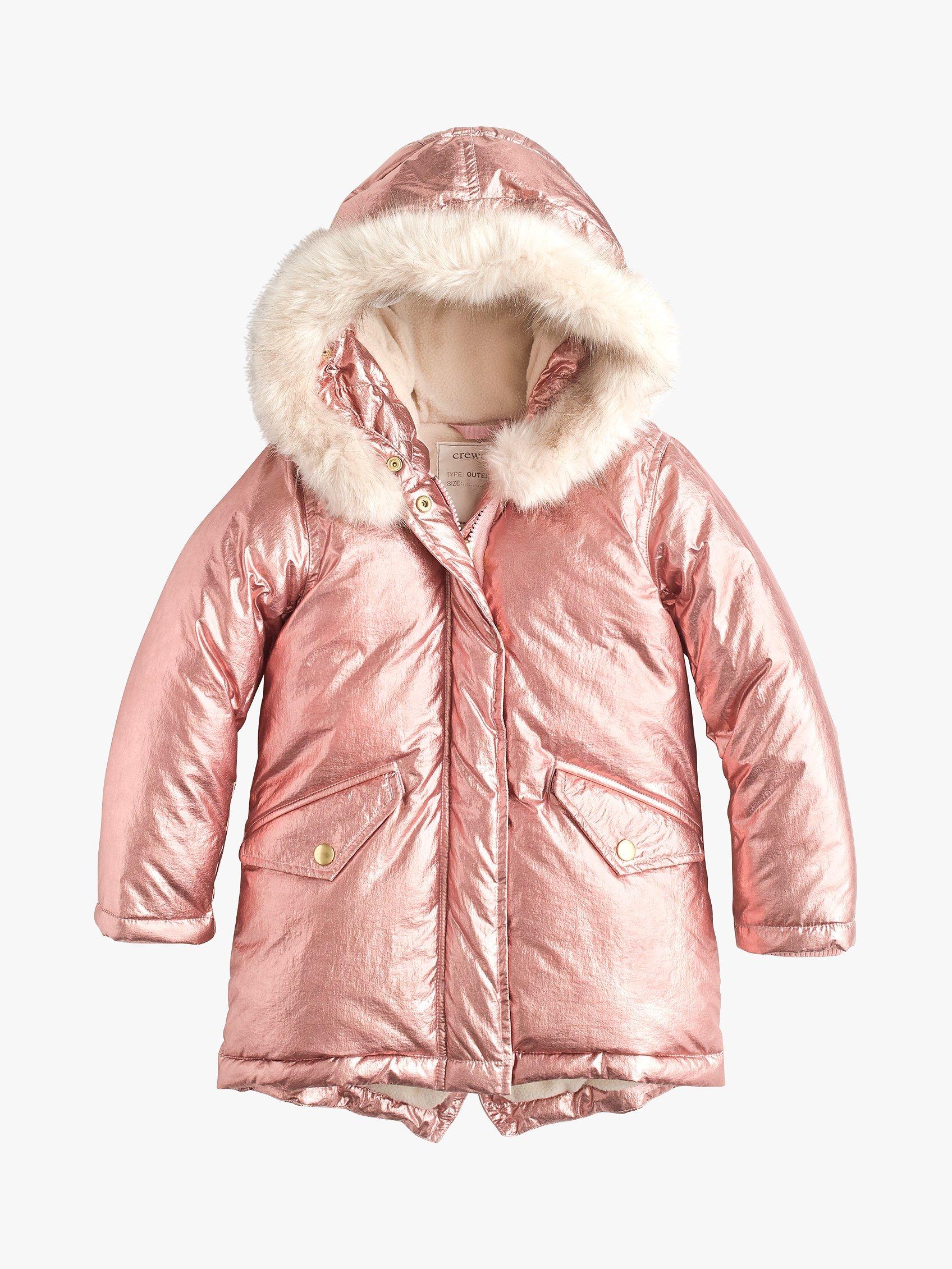 crewcuts by J.Crew Girls Metallic Puffer Jacket Rose Gold