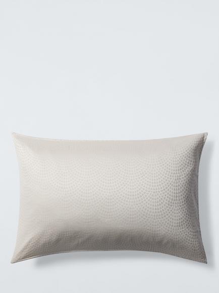 John Lewis Lucca Pure Cotton Woven Jacquard Bedding, Silver, Silver