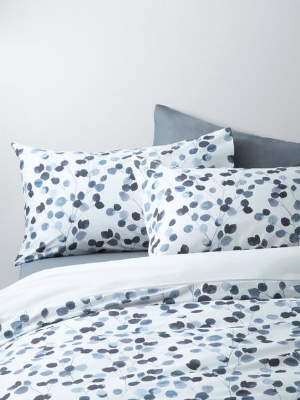 John Lewis Helmsley Pure Cotton Percale Duvet Cover Set, 200 Thread Count, Blue