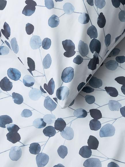 John Lewis Helmsley Pure Cotton Percale Duvet Cover Set, 200 Thread Count - view 2, Blue